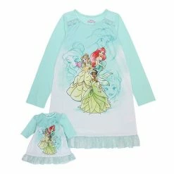 Licensed Character Disney Princess Girls 4-8 Nightgown & Doll Gown Set