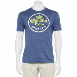 Licensed Character Men's Corona Logo Tee Navy Heather