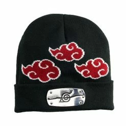 Licensed Character Men's Naruto Itachi Akatsuki Clouds Cuff Beanie
