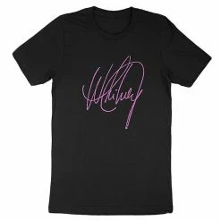 Licensed Character Men's Whitney Houston Pink Signature Tee