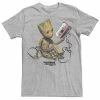 Licensed Character Men's Marvel Guardians Of The Galaxy Groot Tape Tee Athletic Heather -Licensed Character Shop unnamed file 2310
