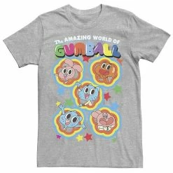 Licensed Character Men's Cartoon Network Gumball Five Stars Group Shot Colorful Tee Cardinal -Licensed Character Shop unnamed file 23127