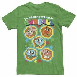 Licensed Character Men's Cartoon Network Gumball Five Stars Group Shot Colorful Tee Cardinal -Licensed Character Shop unnamed file 23128