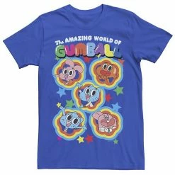 Licensed Character Men's Cartoon Network Gumball Five Stars Group Shot Colorful Tee Cardinal -Licensed Character Shop unnamed file 23129