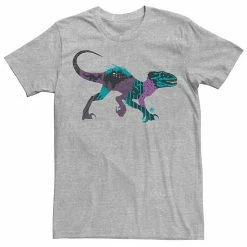 Licensed Character Men's Jurassic World Raptor DNA Scene Fill Tee Red Heather -Licensed Character Shop unnamed file 23134