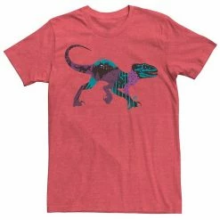 Licensed Character Men's Jurassic World Raptor DNA Scene Fill Tee Red Heather -Licensed Character Shop unnamed file 23137