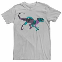 Licensed Character Men's Jurassic World Raptor DNA Scene Fill Tee Red Heather -Licensed Character Shop unnamed file 23139