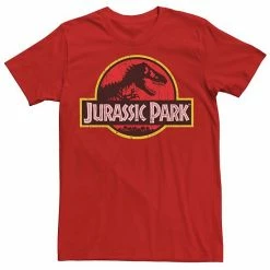 Licensed Character Men's Jurassic Park Classic Original Logo Tee Kelly