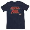 Licensed Character Men's Jurassic Park Tilted Grid Logo Tee Navy Heather -Licensed Character Shop unnamed file 23152