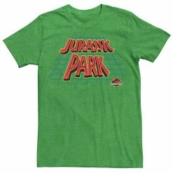 Licensed Character Men's Jurassic Park Tilted Grid Logo Tee Navy Heather -Licensed Character Shop unnamed file 23157