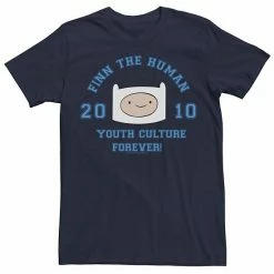 Licensed Character Men's Adventure Time Finn The Human Youth Culture Forever Graphic Tee Black