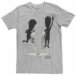 Licensed Character Men's Beavis And Butthead Skeletons Rocking Out Portrait Tee Charcoal Heather -Licensed Character Shop unnamed file 23185