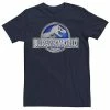 Licensed Character Men's Jurassic World Classic Blue Glow Fossil Logo Graphic Tee Royal Heather
