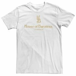 Licensed Character Men's Disney Cruella House Of Baroness London Gold Logo Tee White -Licensed Character Shop unnamed file 23293