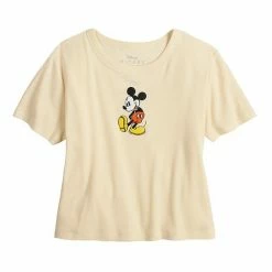 Licensed Character Disney's Mickey Mouse Juniors' Cropped Tee -Licensed Character Shop unnamed file 2331