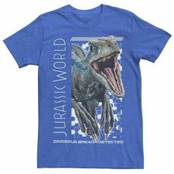 Licensed Character Men's Jurassic World Blue Dino Breach Tee Red -Licensed Character Shop unnamed file 23311