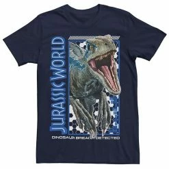 Licensed Character Men's Jurassic World Blue Dino Breach Tee Red -Licensed Character Shop unnamed file 23313