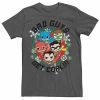 Licensed Character Men's DC Comics Justice League Bad Guys Get Coal Christmas Tee Royal