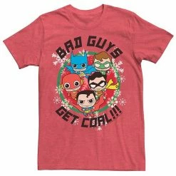 Licensed Character Men's DC Comics Justice League Bad Guys Get Coal Christmas Tee Royal -Licensed Character Shop unnamed file 23321