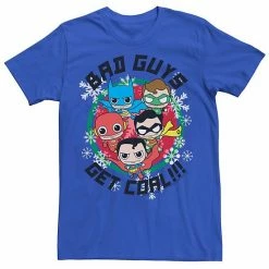 Licensed Character Men's DC Comics Justice League Bad Guys Get Coal Christmas Tee Royal -Licensed Character Shop unnamed file 23323