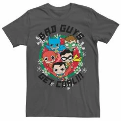 Licensed Character Men's DC Comics Justice League Bad Guys Get Coal Christmas Tee Royal -Licensed Character Shop unnamed file 23324