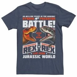 Licensed Character Men's Jurassic World T-Rex VS I-Rex Battle Poster Graphic Tee Char Hthr -Licensed Character Shop unnamed file 23348