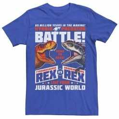 Licensed Character Men's Jurassic World T-Rex VS I-Rex Battle Poster Graphic Tee Char Hthr -Licensed Character Shop unnamed file 23350