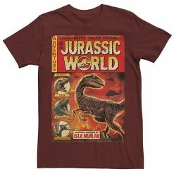 Licensed Character Men's Jurassic World Two Dino-Mite Tales Vintage Tee Cardinal -Licensed Character Shop unnamed file 23353