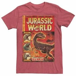 Licensed Character Men's Jurassic World Two Dino-Mite Tales Vintage Tee Cardinal -Licensed Character Shop unnamed file 23358