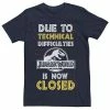 Licensed Character Men's Jurassic World The Park Is Closed Sign Tee Royal Heather -Licensed Character Shop unnamed file 23368