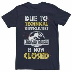 Licensed Character Men's Jurassic World The Park Is Closed Sign Tee Royal Heather -Licensed Character Shop unnamed file 23372