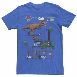 Licensed Character Men's Jurassic Park Digital Video Game Scene Graphic Tee Cardinal -Licensed Character Shop unnamed file 23380