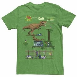 Licensed Character Men's Jurassic Park Digital Video Game Scene Graphic Tee Cardinal -Licensed Character Shop unnamed file 23382