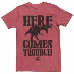 Licensed Character Men's Jurassic Park Here Comes Trouble Graphic Tee Royal Heather -Licensed Character Shop unnamed file 23387