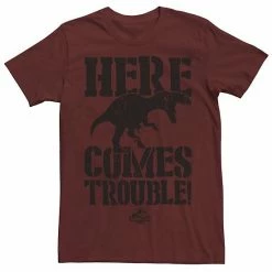 Licensed Character Men's Jurassic Park Here Comes Trouble Graphic Tee Royal Heather -Licensed Character Shop unnamed file 23390