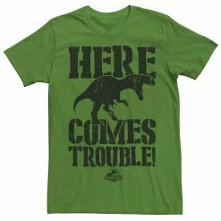 Licensed Character Men's Jurassic Park Here Comes Trouble Graphic Tee Royal Heather -Licensed Character Shop unnamed file 23392