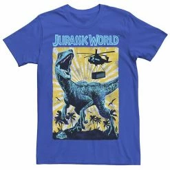 Licensed Character Men's Jurassic World T-Rex Color Pop Retro Poster Tee Navy Heather -Licensed Character Shop unnamed file 23404