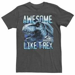Licensed Character Men's Jurassic World Two Awesome Like T-Rex Tee Charcoal -Licensed Character Shop unnamed file 23417
