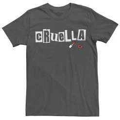 Licensed Character Men's Disney Cruella Lipstick Logo Tee Kelly