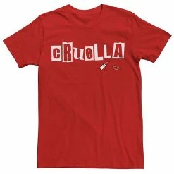 Licensed Character Men's Disney Cruella Lipstick Logo Tee Kelly -Licensed Character Shop unnamed file 23430