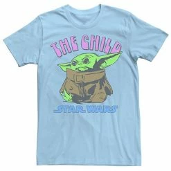 Licensed Character Men's Star Wars The Mandalorian The Child Red Text Portrait Tee Natural -Licensed Character Shop unnamed file 23465