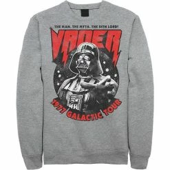 Licensed Character Men's Star Wars Vader 1977 Galactic Tour Metal Poster Sweatshirt Athletic Heather -Licensed Character Shop unnamed file 23473