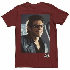 Licensed Character Men's Jurassic Park Goldblum Sly Smile Graphic Tee Navy Heather -Licensed Character Shop unnamed file 23485