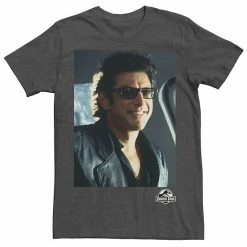 Licensed Character Men's Jurassic Park Goldblum Sly Smile Graphic Tee Navy Heather -Licensed Character Shop unnamed file 23486