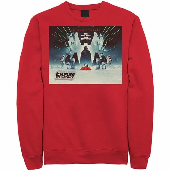 Licensed Character Men's Star Wars: The Empire Strikes Back 40th Anniversary Poster Sweatshirt Athletic Heather 3 Licensed Character Men's Star Wars: The Empire Strikes Back 40th Anniversary Poster Sweatshirt Athletic Heather