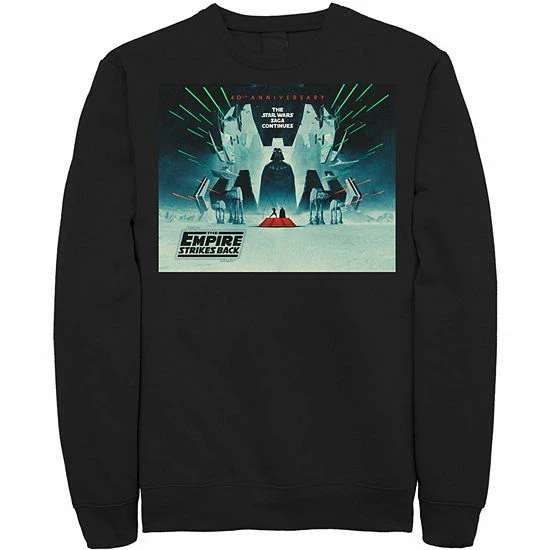 Licensed Character Men's Star Wars: The Empire Strikes Back 40th Anniversary Poster Sweatshirt Athletic Heather 6 Licensed Character Men's Star Wars: The Empire Strikes Back 40th Anniversary Poster Sweatshirt Athletic Heather - Image 4