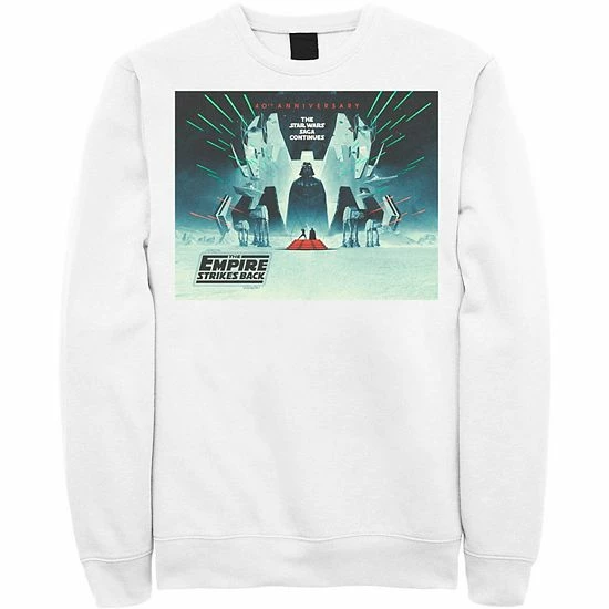 Licensed Character Men's Star Wars: The Empire Strikes Back 40th Anniversary Poster Sweatshirt Athletic Heather 7 Licensed Character Men's Star Wars: The Empire Strikes Back 40th Anniversary Poster Sweatshirt Athletic Heather - Image 5