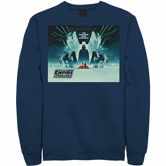 Licensed Character Men's Star Wars: The Empire Strikes Back 40th Anniversary Poster Sweatshirt Athletic Heather 8 Licensed Character Men's Star Wars: The Empire Strikes Back 40th Anniversary Poster Sweatshirt Athletic Heather - Image 6