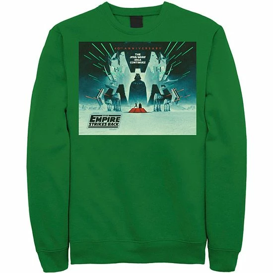 Licensed Character Men's Star Wars: The Empire Strikes Back 40th Anniversary Poster Sweatshirt Athletic Heather 9 Licensed Character Men's Star Wars: The Empire Strikes Back 40th Anniversary Poster Sweatshirt Athletic Heather - Image 7