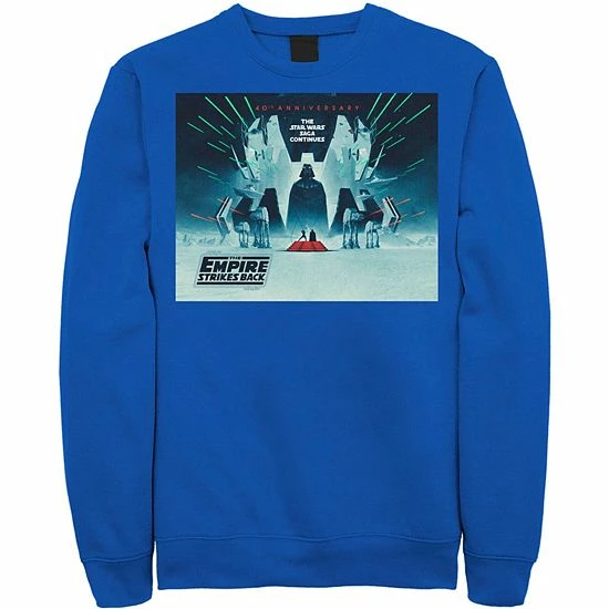 Licensed Character Men's Star Wars: The Empire Strikes Back 40th Anniversary Poster Sweatshirt Athletic Heather 11 Licensed Character Men's Star Wars: The Empire Strikes Back 40th Anniversary Poster Sweatshirt Athletic Heather - Image 9